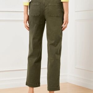 Talbots Women's Straight Leg Jeans in Olive